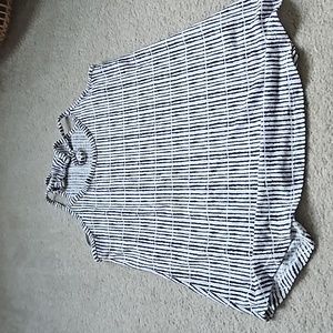 Athleta tank, navy stripes, size small